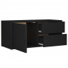 Szafka pod TV, czarna, 80x34x36 cm materiał drewnopochodny