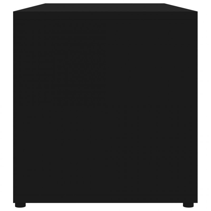 Szafka pod TV, czarna, 80x34x36 cm materiał drewnopochodny