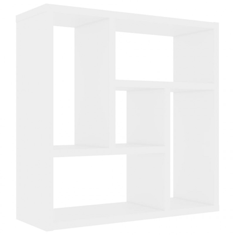Półka ścienna, biała, 45,1x16x45,1 cm, materiał drewnopochodny