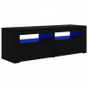 Szafka pod TV z oświetleniem LED, czarna, 120x35x40 cm