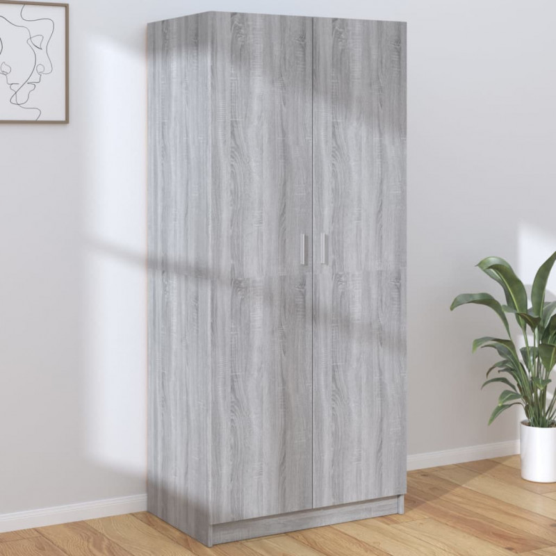Szafka, szary dąb sonoma, 80x52x180 cm, materiał drewnopochodny
