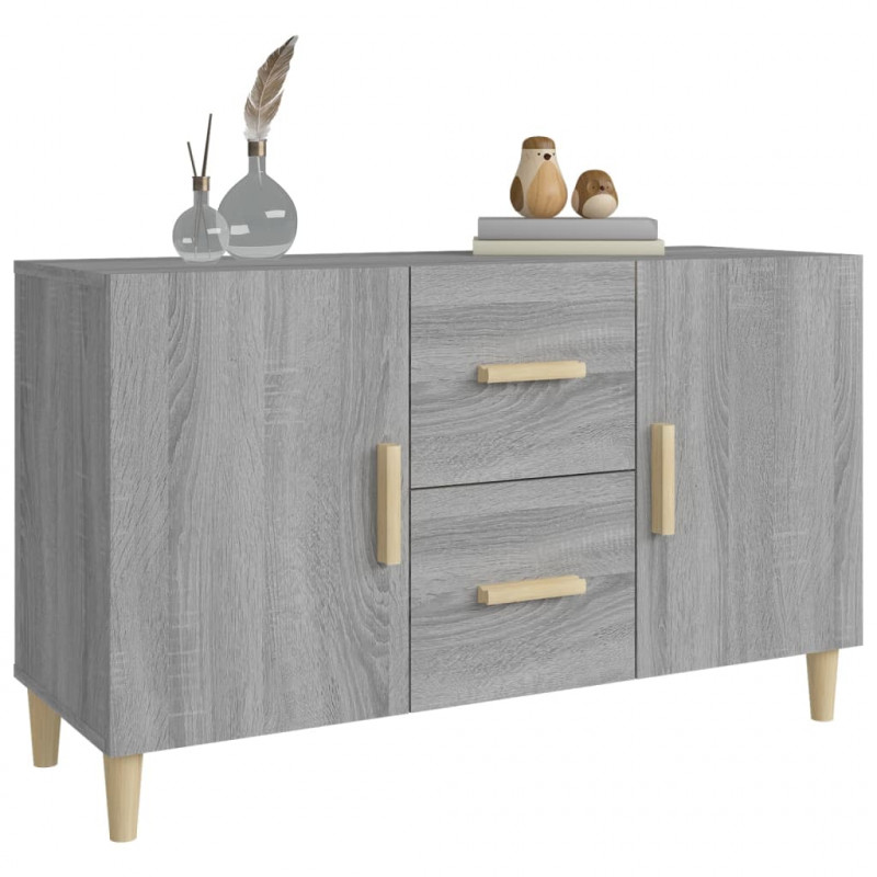 Komoda, szary dąb sonoma, 100x36x60 cm, materiał drewnopochodny