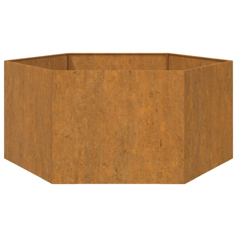 Donica, rdzawa, 90x90x45 cm, stal kortenowska
