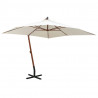 Parasol ogrodowy wiszący, 300 x 300 cm, drewniany, biały