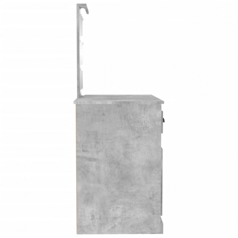 Toaletka z LED, szarość betonu, 90x50x132,5 cm