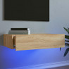 Szafka telewizyjna z LED, dąb sonoma, 60x35x15,5 cm