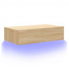 Szafka telewizyjna z LED, dąb sonoma, 60x35x15,5 cm