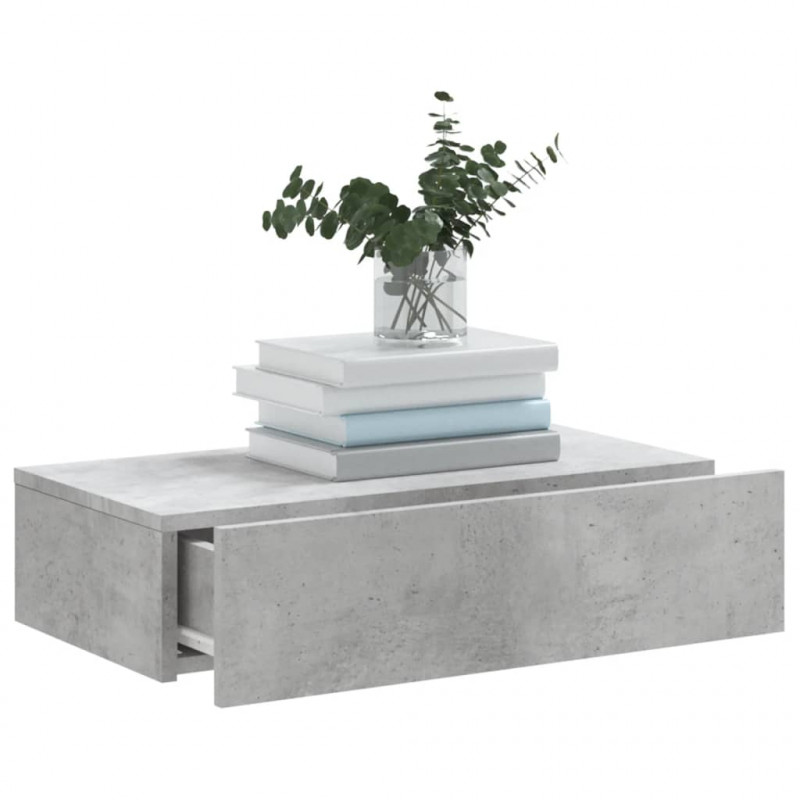 Szafka telewizyjna z LED, szarość betonu, 60x35x15,5 cm