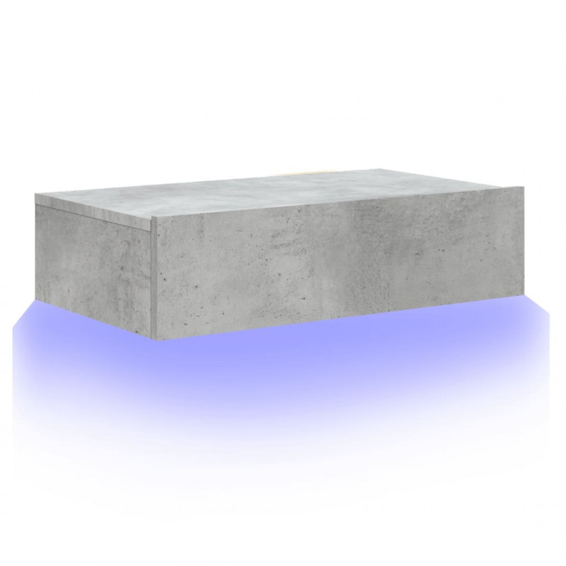 Szafka telewizyjna z LED, szarość betonu, 60x35x15,5 cm