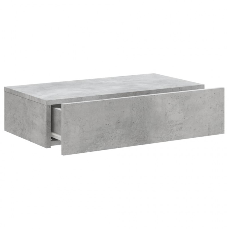 Szafka telewizyjna z LED, szarość betonu, 60x35x15,5 cm