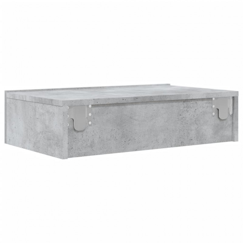 Szafka telewizyjna z LED, szarość betonu, 60x35x15,5 cm