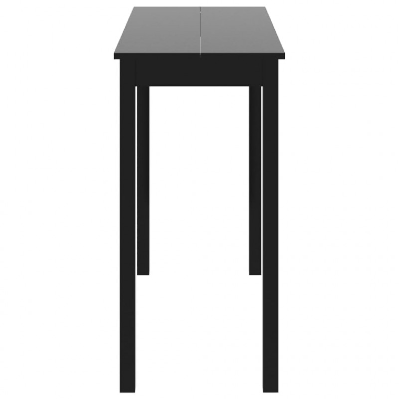 Stolik barowy z MDF, czarny, 115 x 55 x 107 cm
