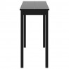 Stolik barowy z MDF, czarny, 115 x 55 x 107 cm
