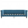 Sofa z materacem do spania, niebieska, 90x200 cm, aksamit