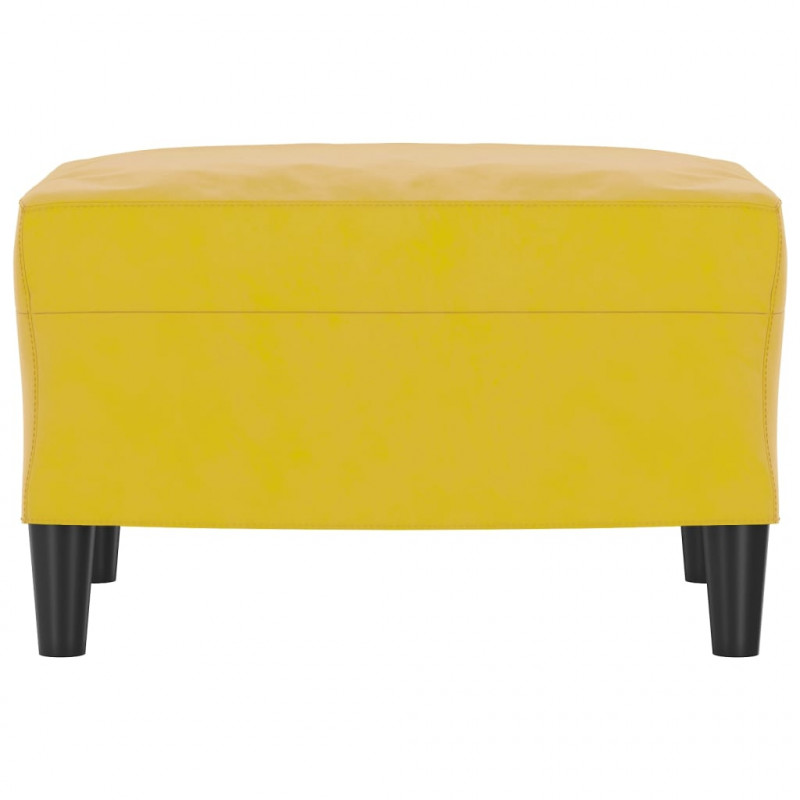 Podnóżek, żółty, 60x50x41 cm, aksamit