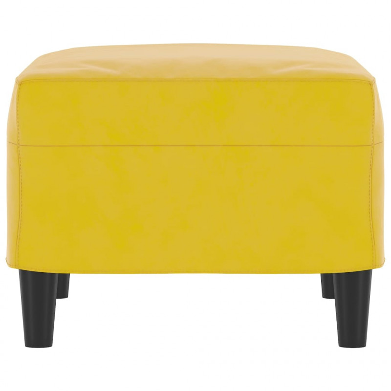 Podnóżek, żółty, 60x50x41 cm, aksamit