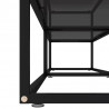Szafka pod TV, czarna, 200x40x40,5 cm, hartowane szkło