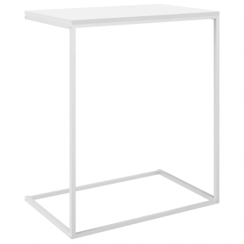 Stolik boczny, biały, 55x35x66 cm, materiał drewnopochodny