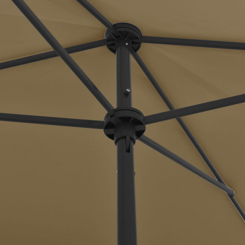 Parasol plażowy, taupe, 200x125 cm