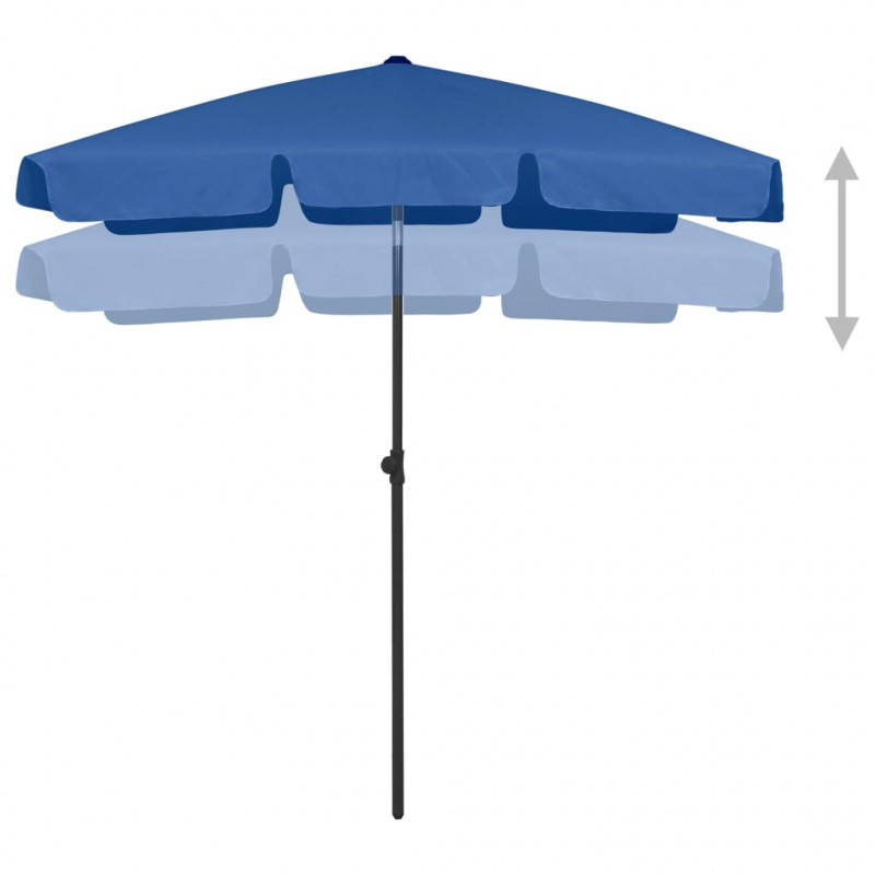 Parasol plażowy, niebieski, 180x120 cm