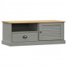 Szafka pod TV VIGO, szara, 106x40x40 cm, lite drewno sosnowe