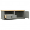 Szafka pod TV VIGO, szara, 106x40x40 cm, lite drewno sosnowe