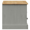 Szafka pod TV VIGO, szara, 106x40x40 cm, lite drewno sosnowe