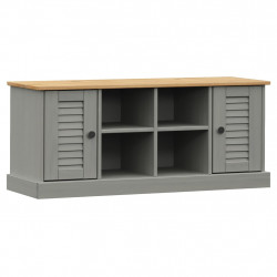 Szafka na buty VIGO, szara, 106x35x45 cm, lite drewno sosnowe