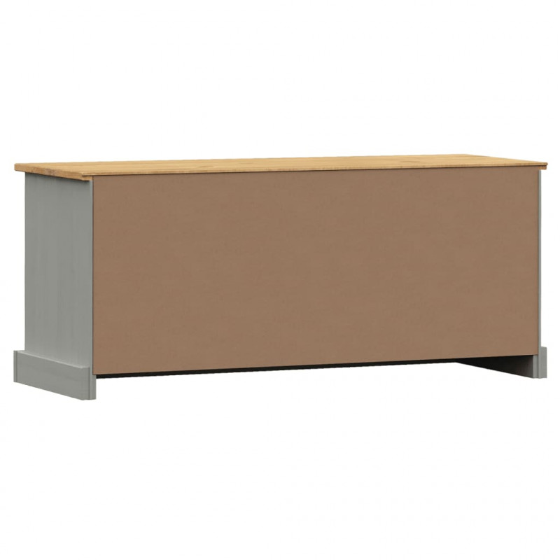 Szafka na buty VIGO, szara, 106x35x45 cm, lite drewno sosnowe