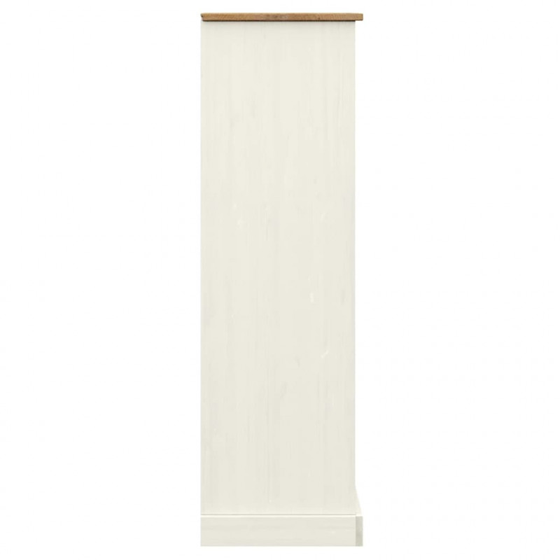 Szafka na książki VIGO, biała, 90x35x114,5 cm, drewno sosnowe