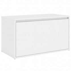Ławka do przedpokoju, biała 80x40x45 cm materiał drewnopochodny