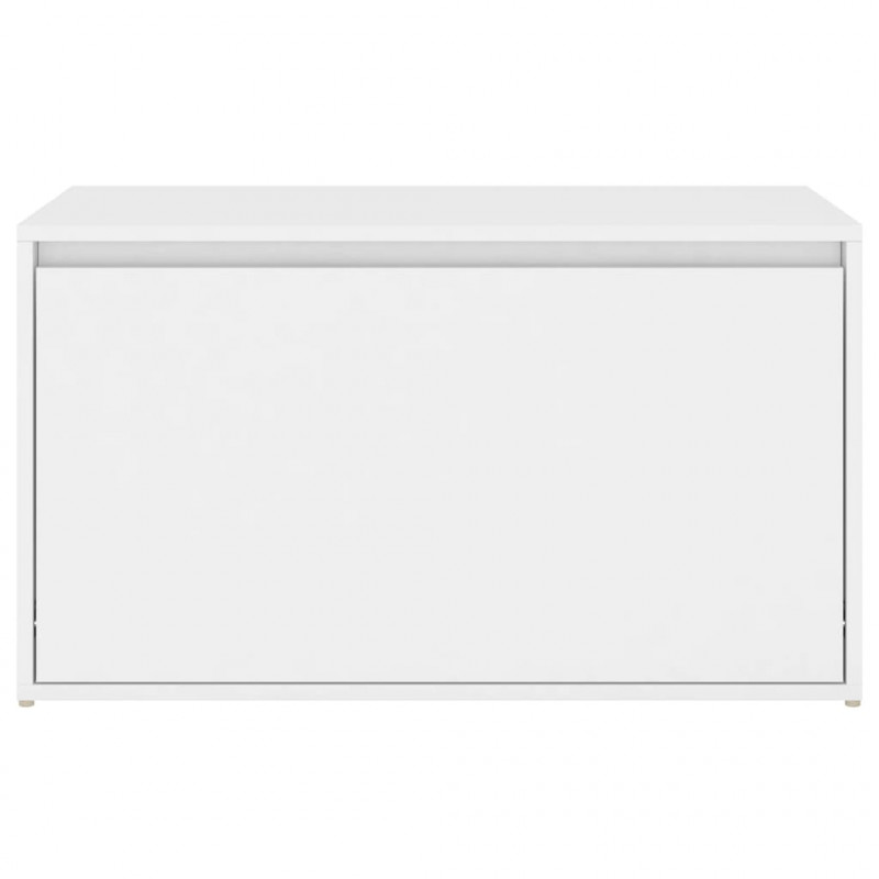Ławka do przedpokoju, biała 80x40x45 cm materiał drewnopochodny