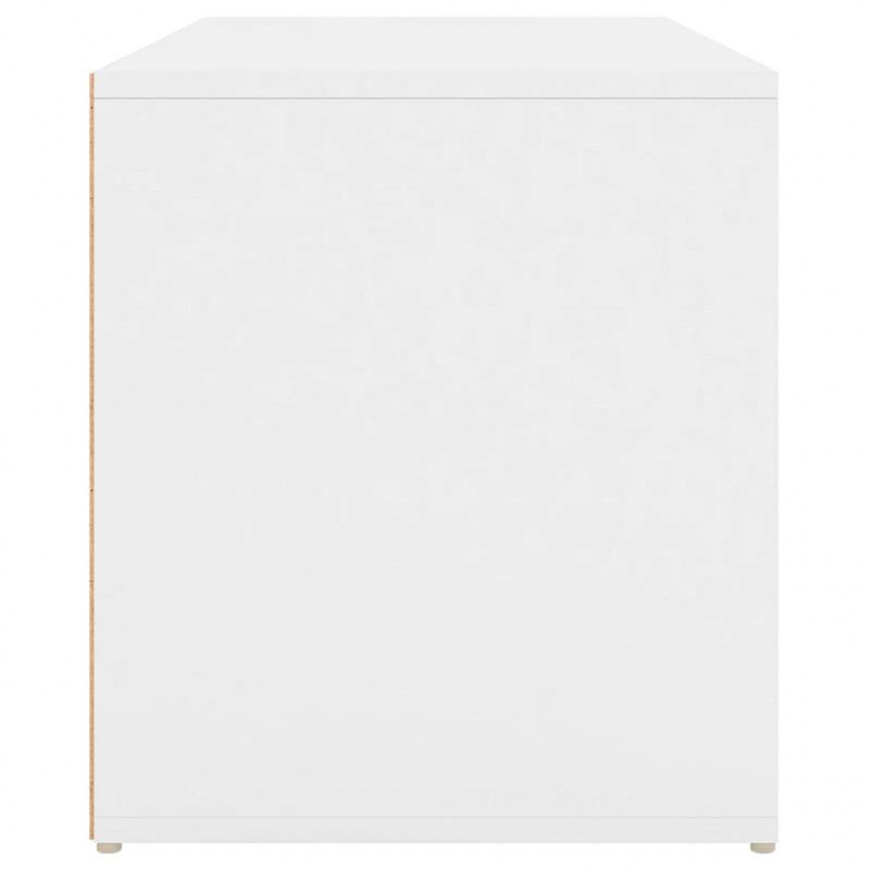 Ławka do przedpokoju, biała 80x40x45 cm materiał drewnopochodny