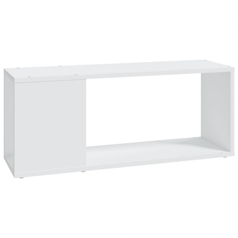Szafka pod TV, biała, 80x24x32 cm, materiał drewnopochodny