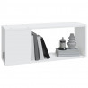 Szafka pod TV, biała, 80x24x32 cm, materiał drewnopochodny