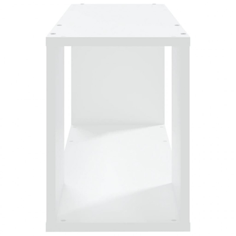 Szafka pod TV, biała, 80x24x32 cm, materiał drewnopochodny