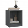 Szafki nocne, 2 szt., szare, 35,5x33,5x41,5 cm, drewno sosnowe