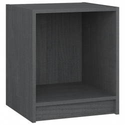 Szafki nocne, 2 szt., szare, 35,5x33,5x41,5 cm, drewno sosnowe