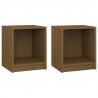 Szafki nocne, 2 szt., miodowe, 35,5x33,5x41,5, drewno sosnowe