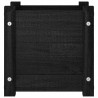 Donice ogrodowe, 2 szt., czarne, 31x31x31 cm, sosnowe