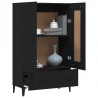 Kredens, czarny, 70x31x115 cm, materiał drewnopochodny