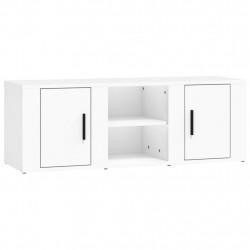Szafka pod TV, biała, 100x31,5x35 cm, materiał drewnopochodny