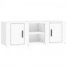 Szafka pod TV, biała, 100x31,5x35 cm, materiał drewnopochodny