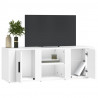 Szafka pod TV, biała, 100x31,5x35 cm, materiał drewnopochodny