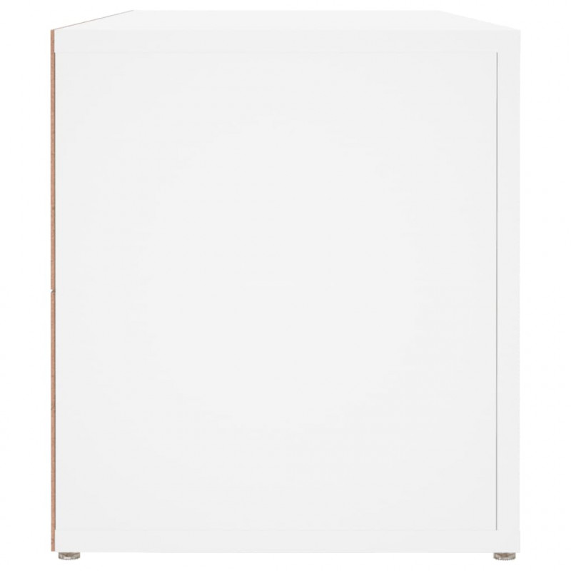 Szafka pod TV, biała, 100x31,5x35 cm, materiał drewnopochodny