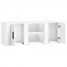Szafka pod TV, biała, 100x31,5x35 cm, materiał drewnopochodny