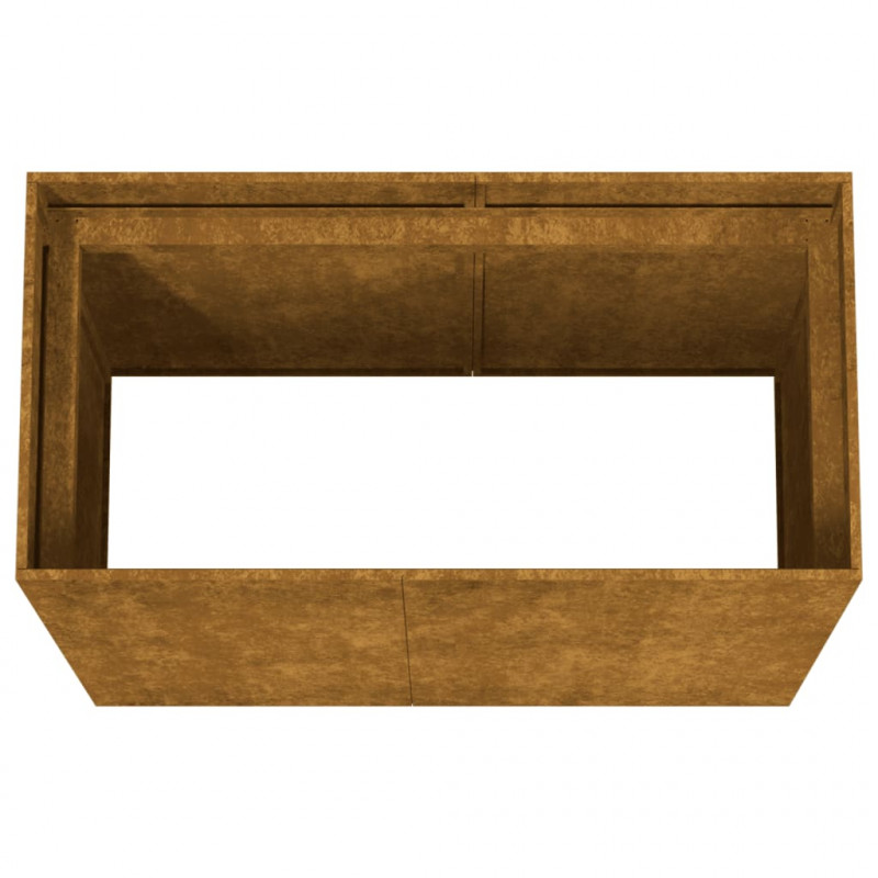 Donica, 40x80x80 cm, stal kortenowska