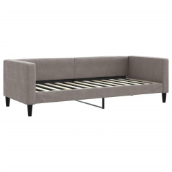 Sofa z funkcją spania, kolor taupe, 80x200 cm, obite tkaniną