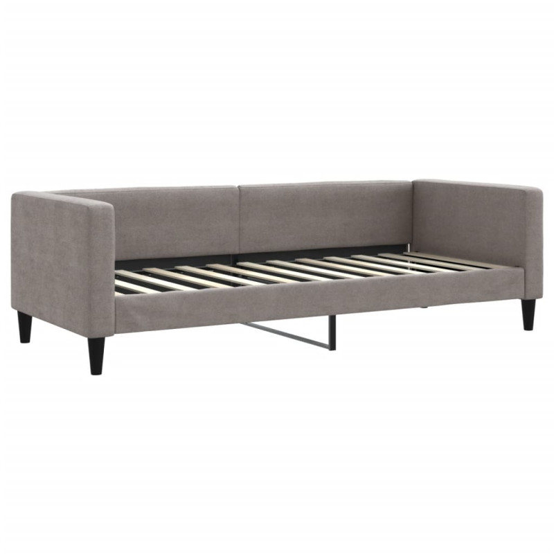 Sofa z funkcją spania, kolor taupe, 80x200 cm, obite tkaniną