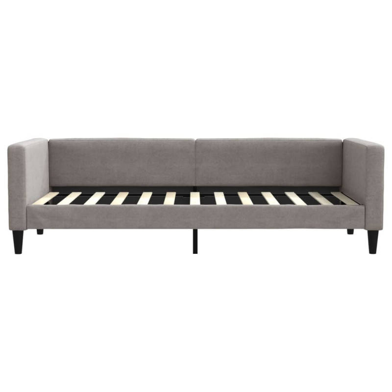 Sofa z funkcją spania, kolor taupe, 80x200 cm, obite tkaniną